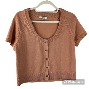Madewell Linden Scoop Sweater Tee Antique Coral Size Small